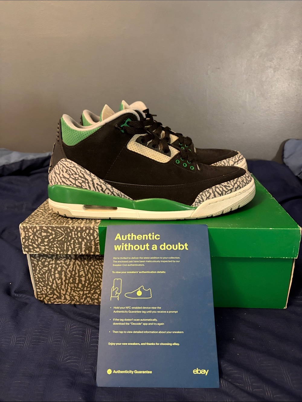 Jordan Air Jordan 3 Retro Black Pine Green